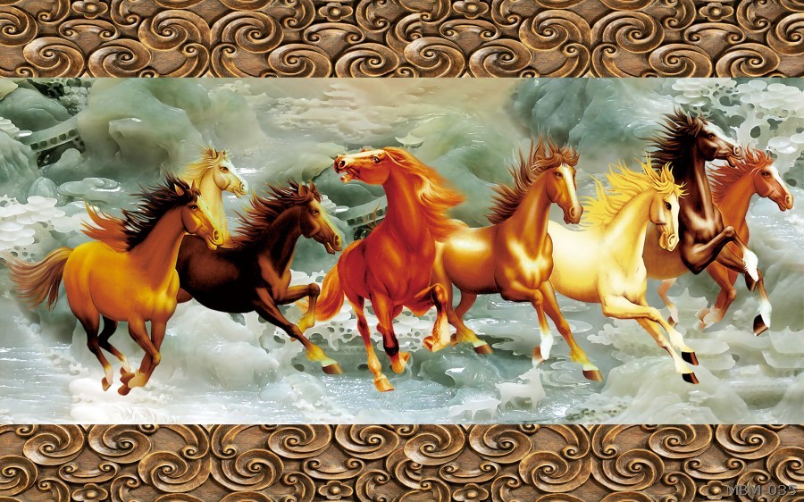 Tranh bát mã MBM-035